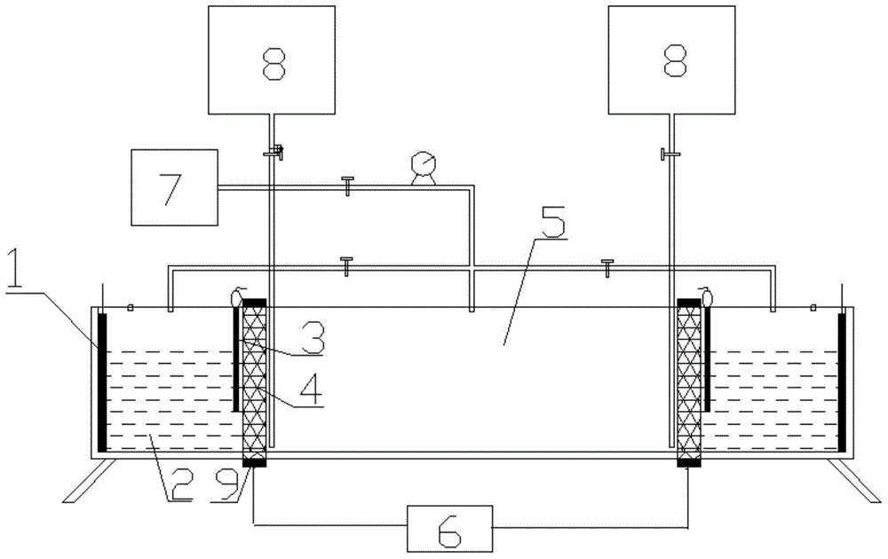 Multifunctional test device and method for measuring induced polarization effect of water-containing sand sample