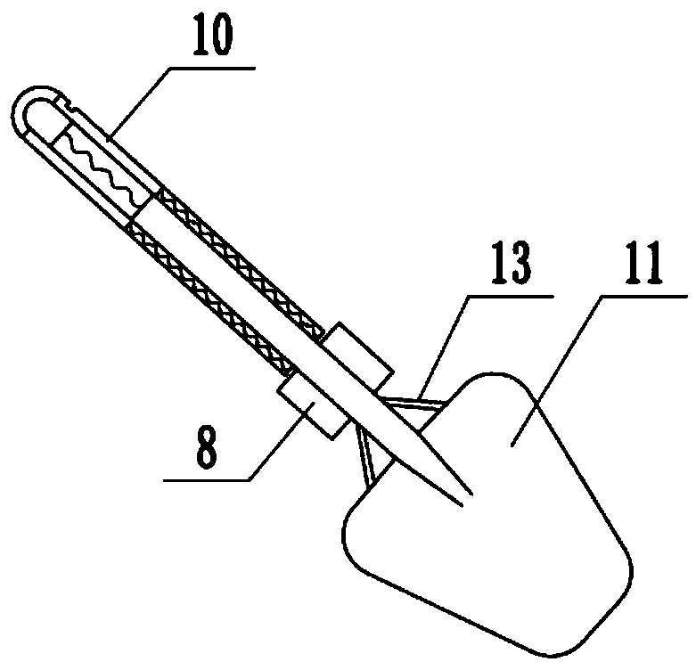 A household snow removal shovel capable of cleaning the surface of the shovel