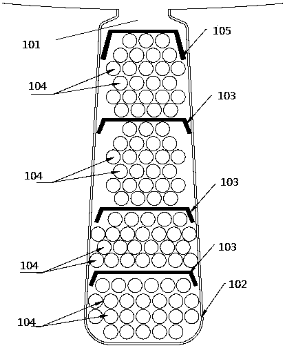 Winding stator with four winding layers for three-phase AC induction motor