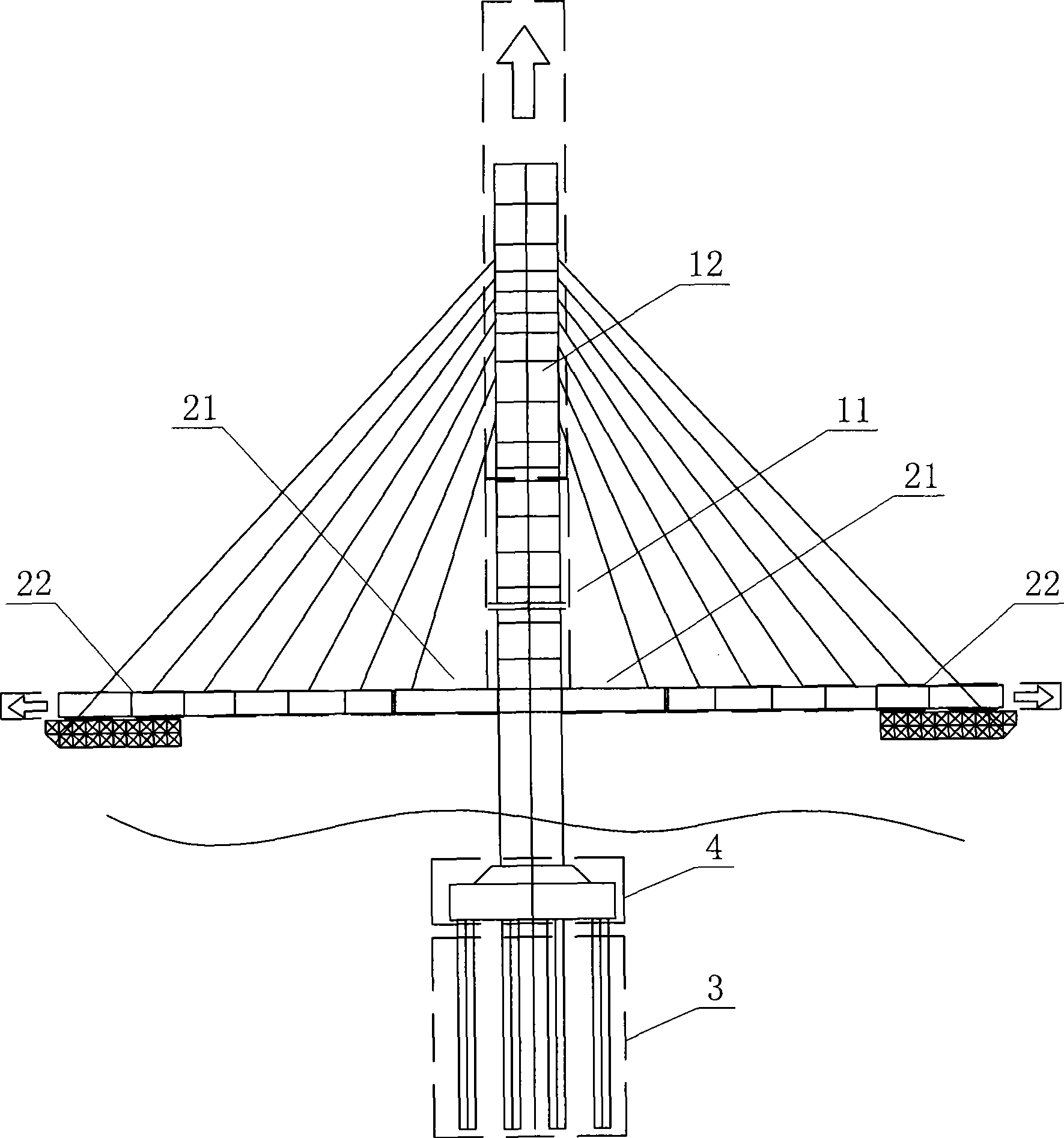 Cable stayed bridge construction method