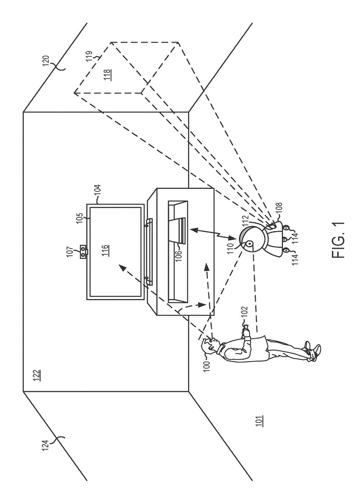 Spatially and user aware second screen projection from a companion robot or device