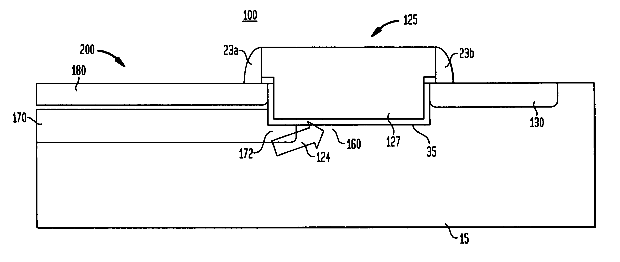 Recessed gate for an image sensor