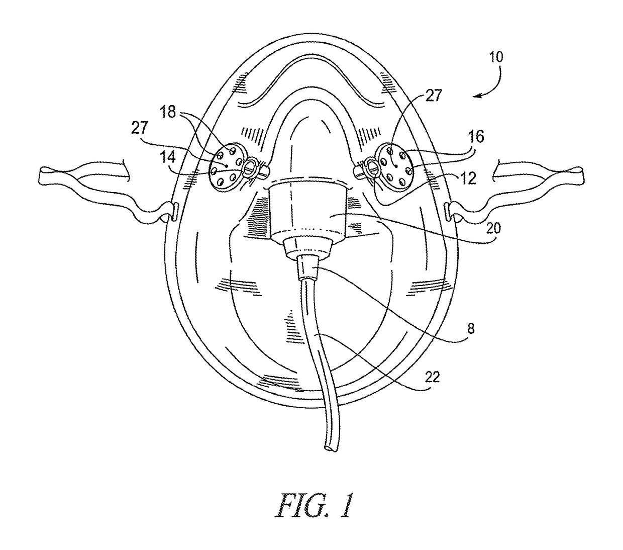 Facial access oxygen face mask and component system