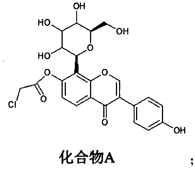 A kind of puerarin derivative b and its preparation method and application