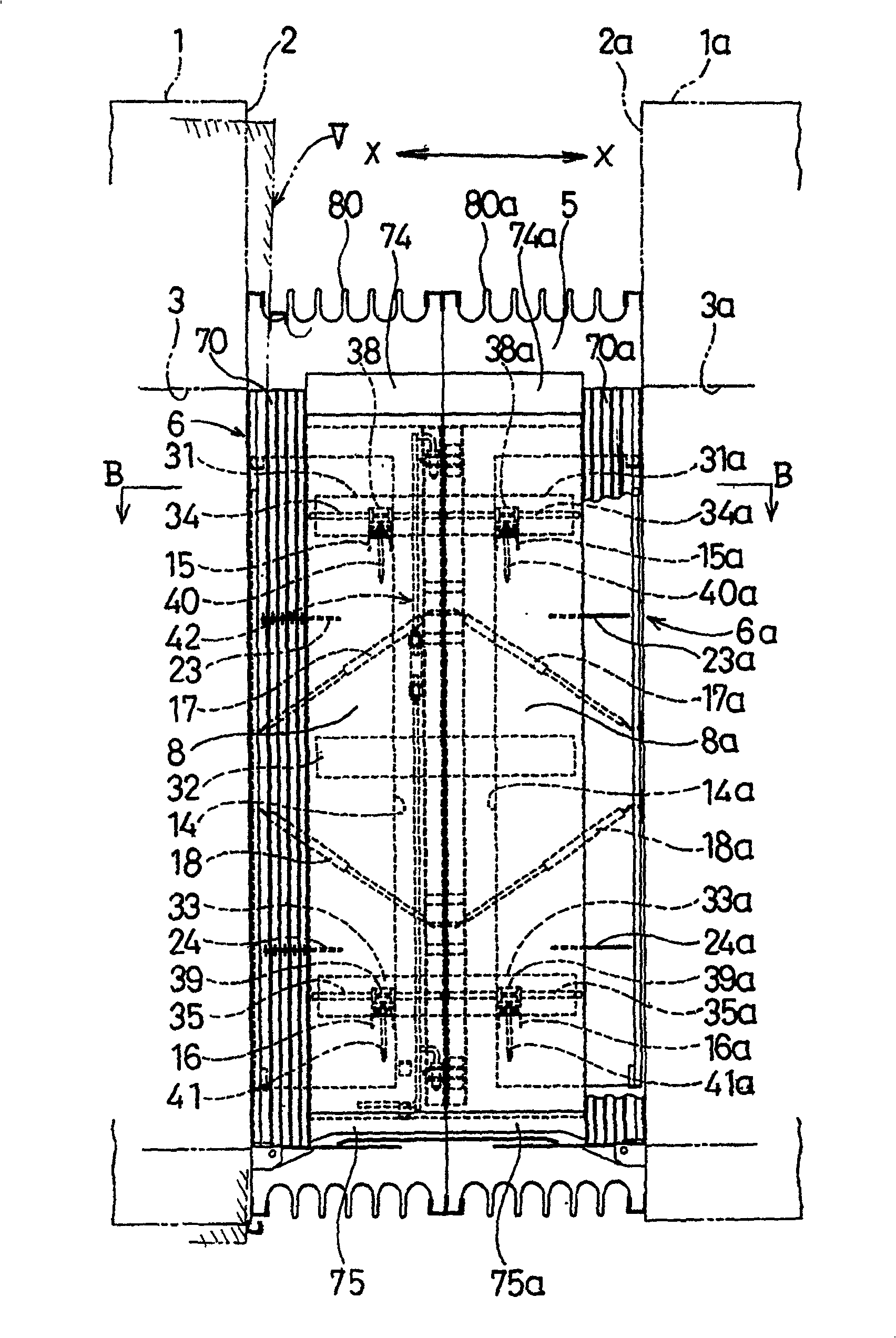 Panel device for railway rolling stock