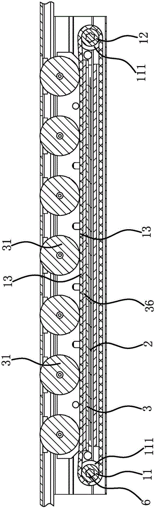 Conveying mechanism for goods in carriage