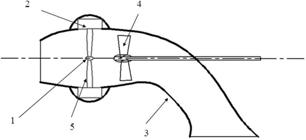 Flange power-generating water-spraying thruster