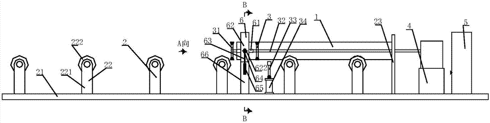 Pipeline rust removing machine removing rust on inner wall and outer wall at same time and using method