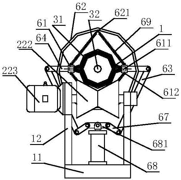 Pipeline rust removing machine removing rust on inner wall and outer wall at same time and using method