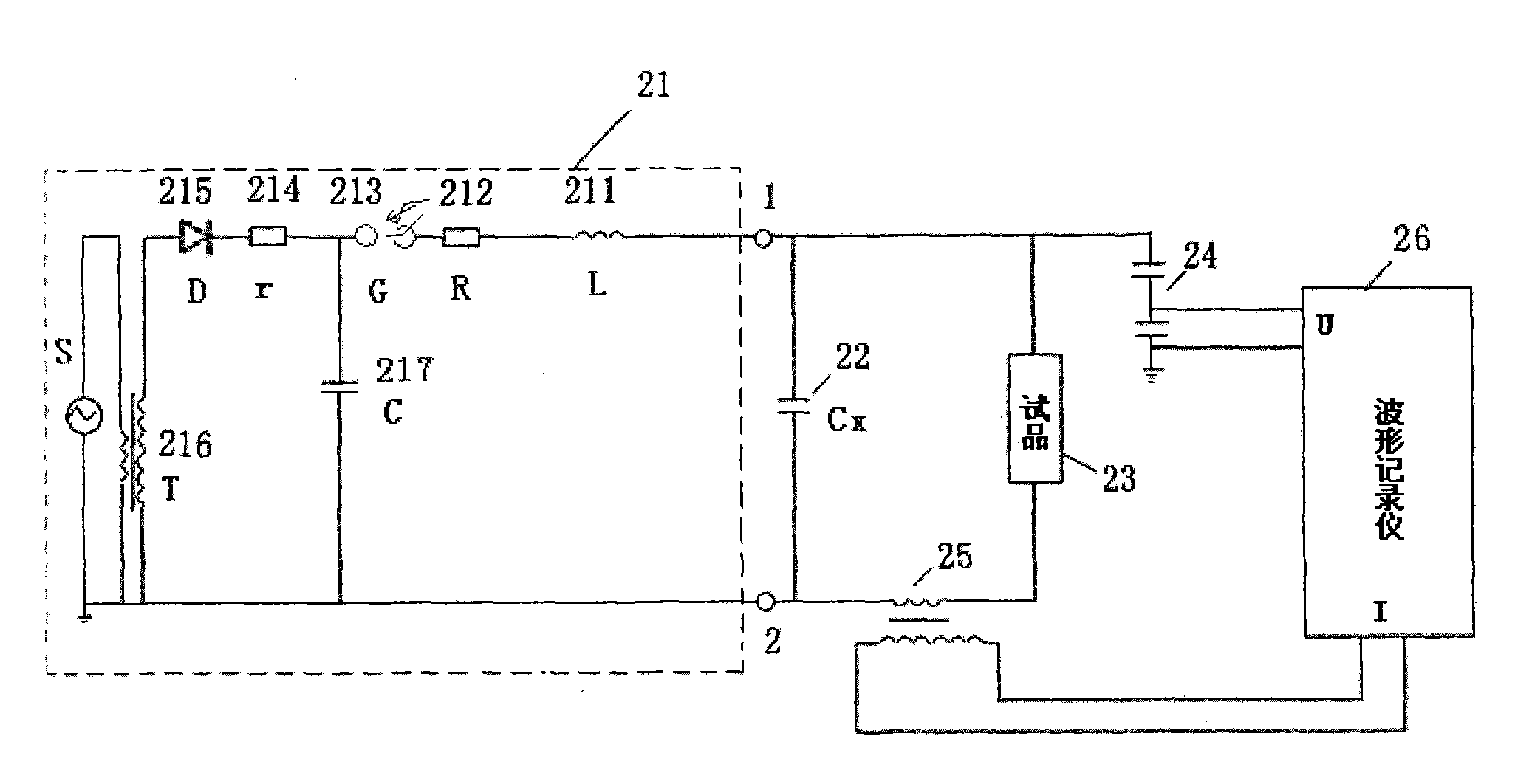 Residual voltage test circuit of controllable metal oxide arrester and method thereof