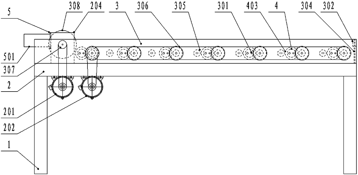 Flat cutting device used before deep processing of giant yellow bamboos