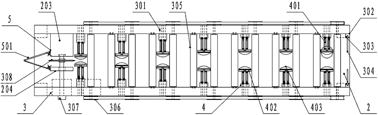 Flat cutting device used before deep processing of giant yellow bamboos