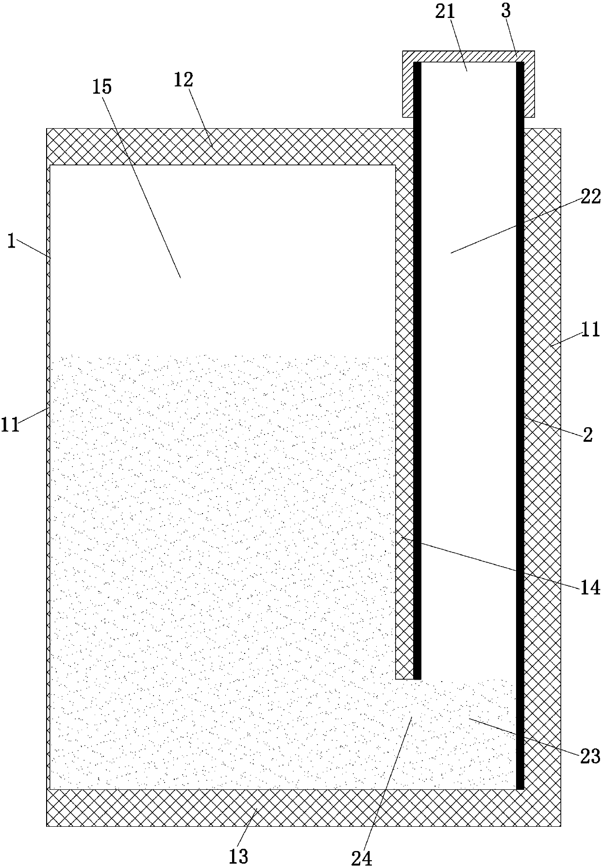 Flexible packaging container for solid fluid and its clip assembly