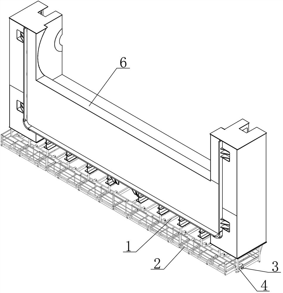 Quick push-pull platform for maintenance of clearance seal C-shaped water stop rubber of ship lift and using method