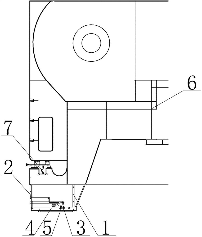 Quick push-pull platform for maintenance of clearance seal C-shaped water stop rubber of ship lift and using method