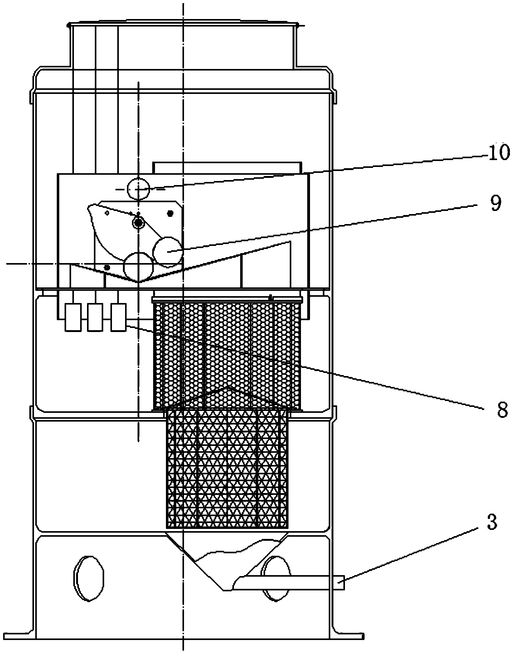 Rain-dirt separation device and rain-dirt separation method