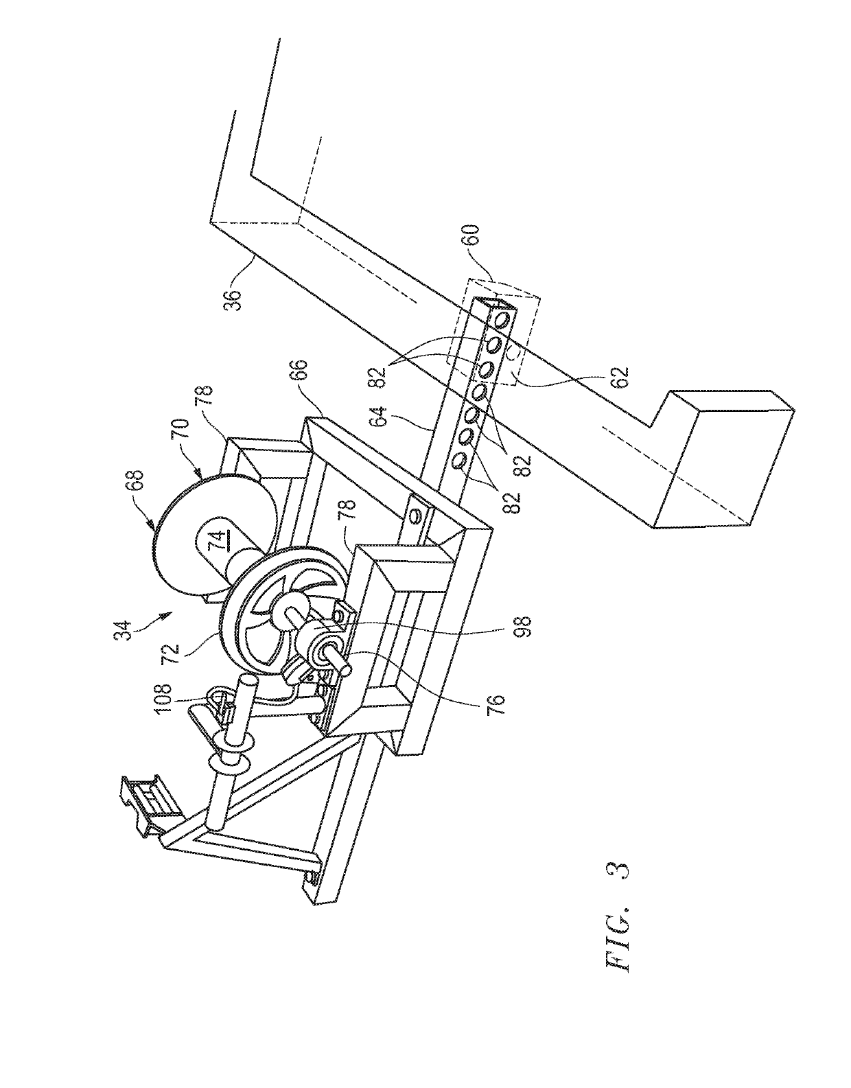 Apparatus and method for placing and tensioning an aerial rope through a traveler of a power line