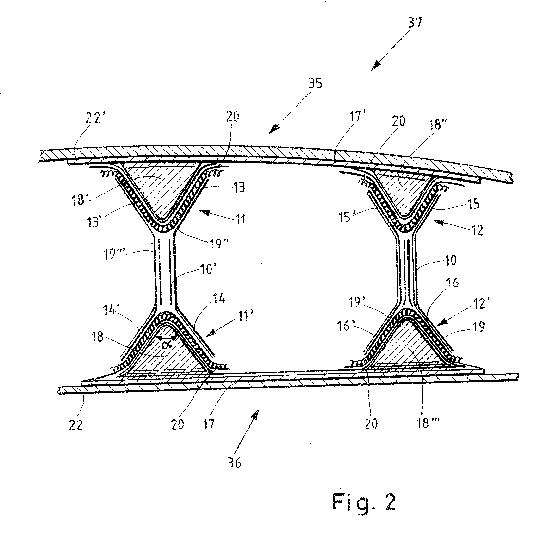 Shear web connection