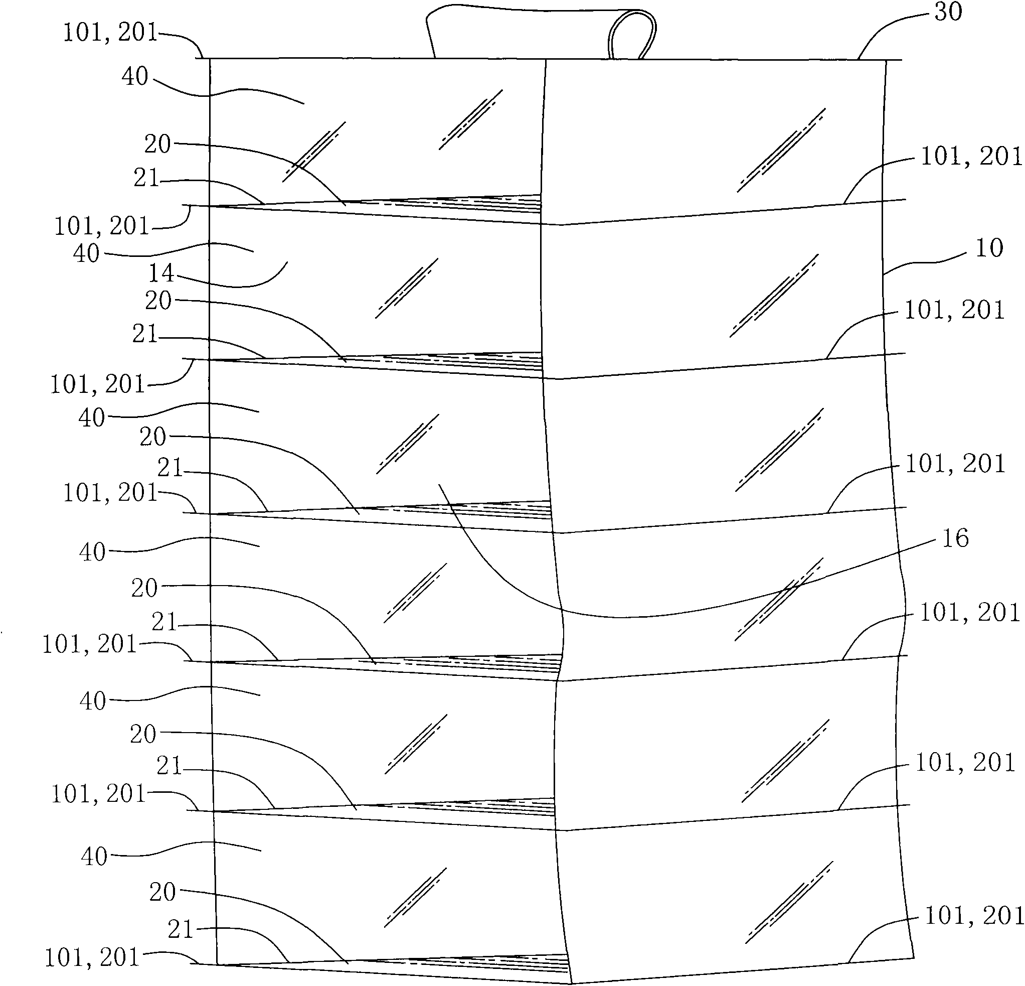 Containing device and manufacturing method thereof