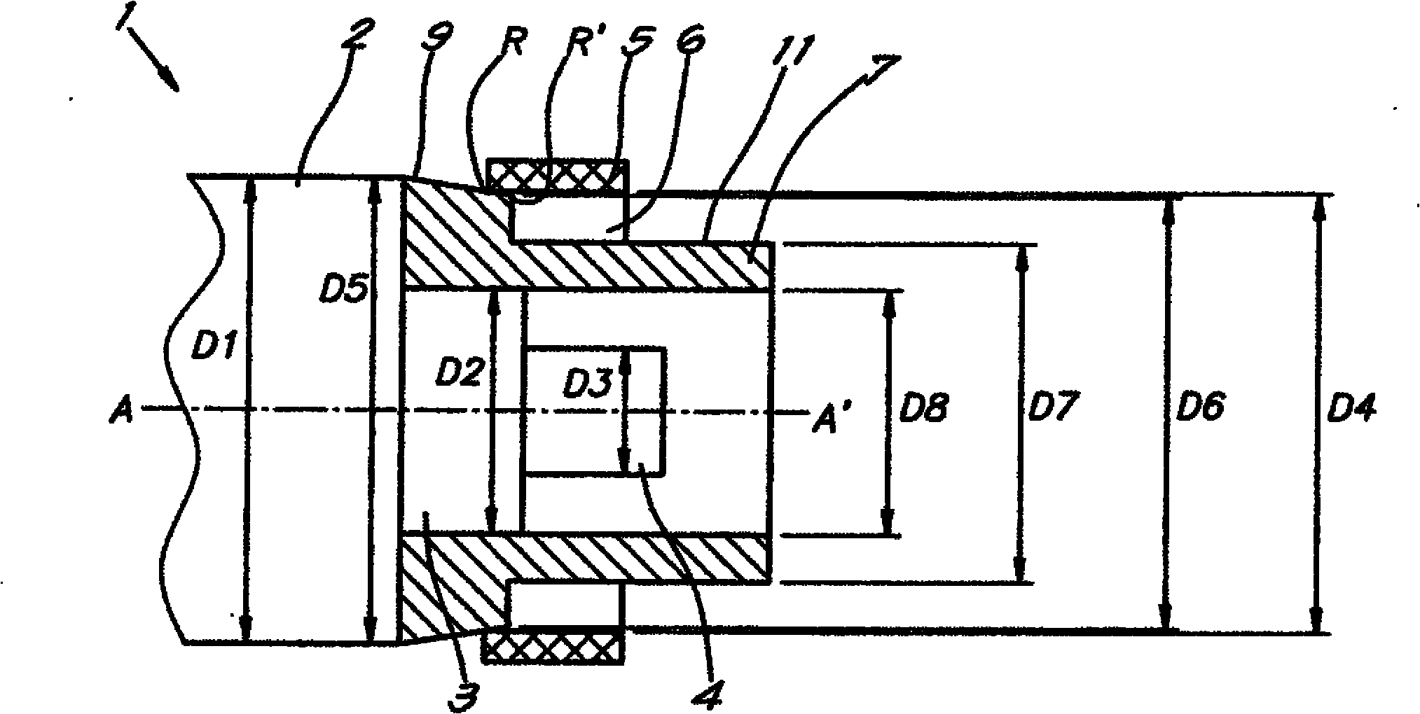 Method for mounting a bush around a part of a shaft by means of a tight fitting