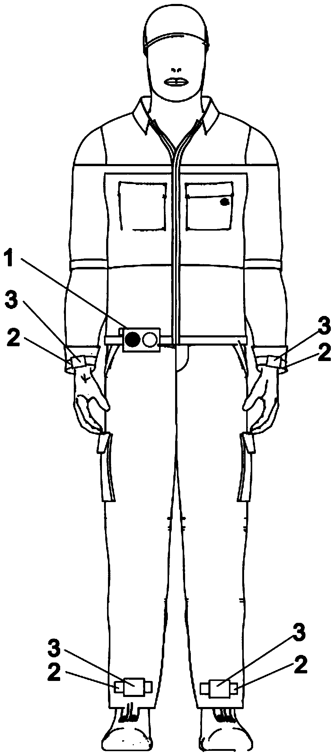 Fall detection positioning method and device based on attitude angle