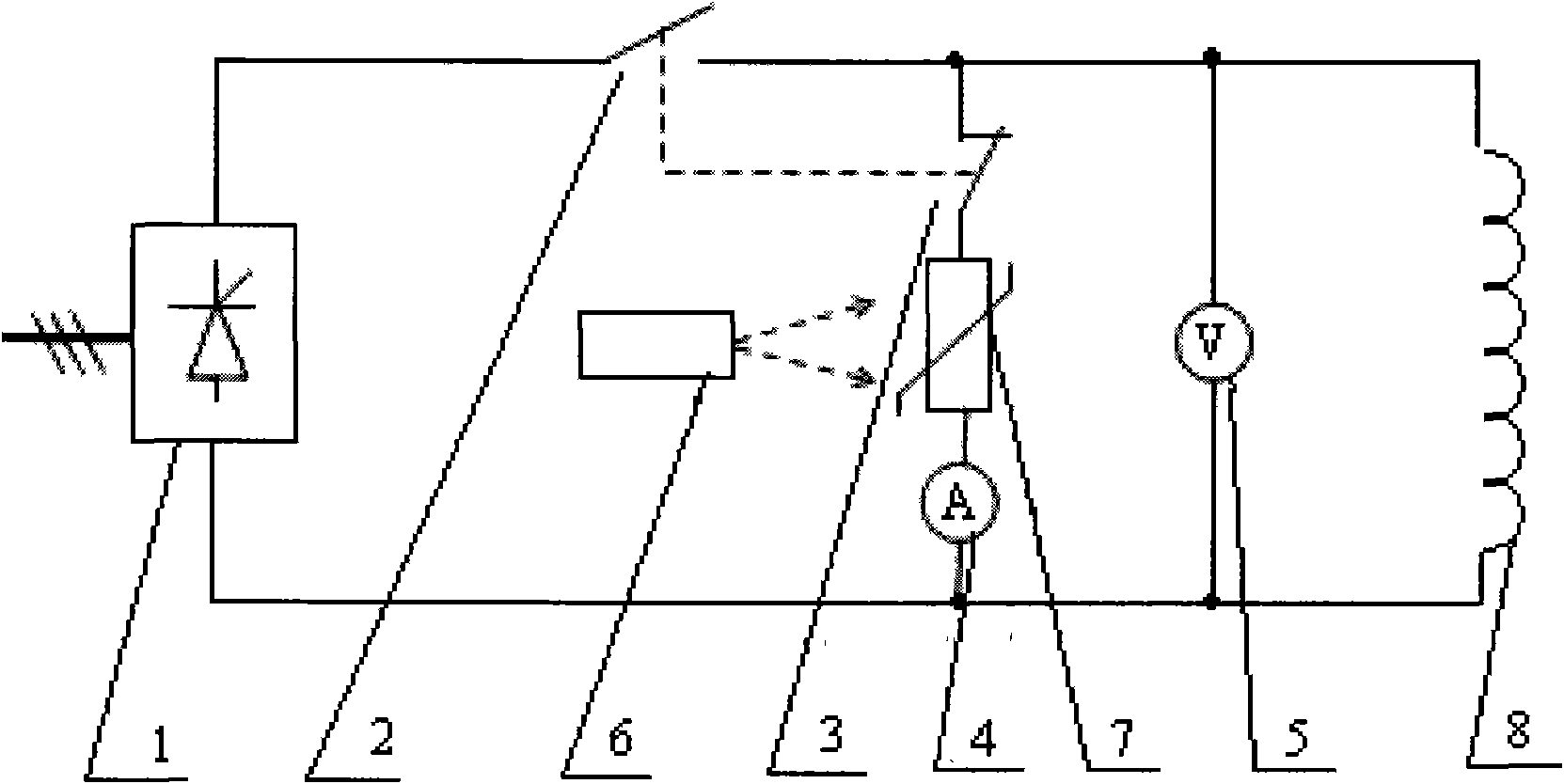 Offline temperature characteristic detection method for SiC (Silicon Carbide) deexcitation resistor