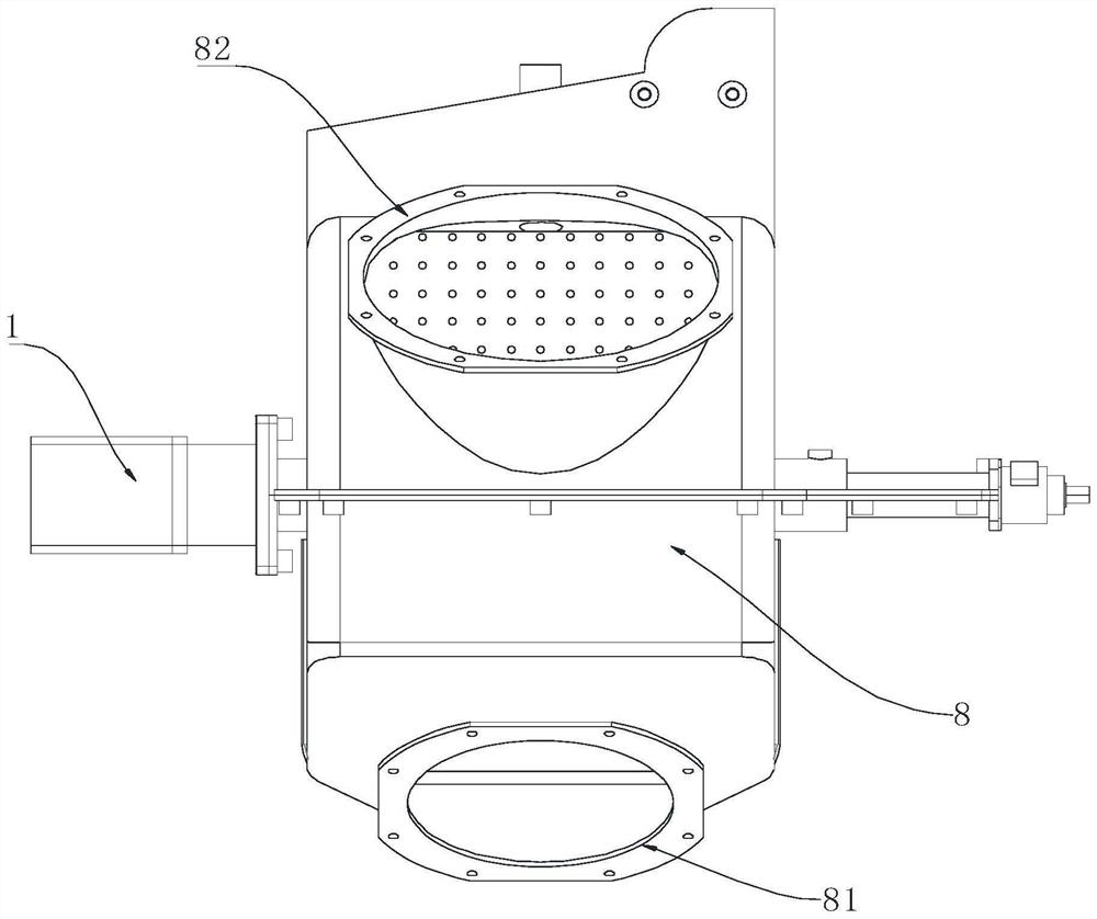 Turnover mechanism with turning plate capable of shifting in radial direction, food processing device therewith, and food processing method