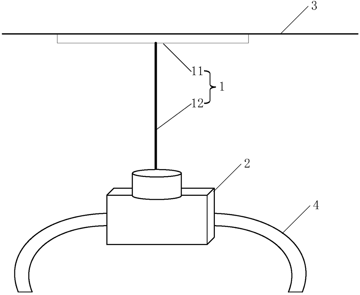 Suspension type anti-falling robot