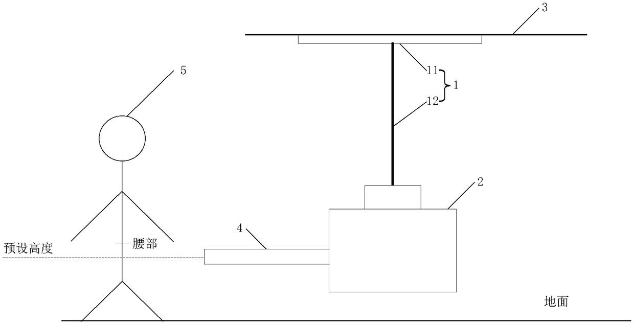 Suspension type anti-falling robot