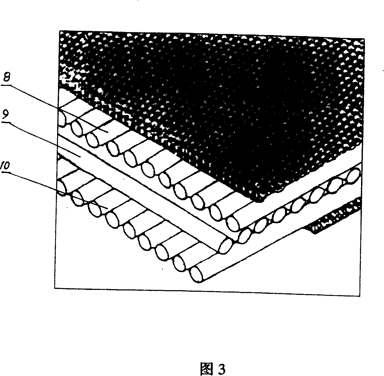 Three-layer non-mixed bottom net papermaking press felt