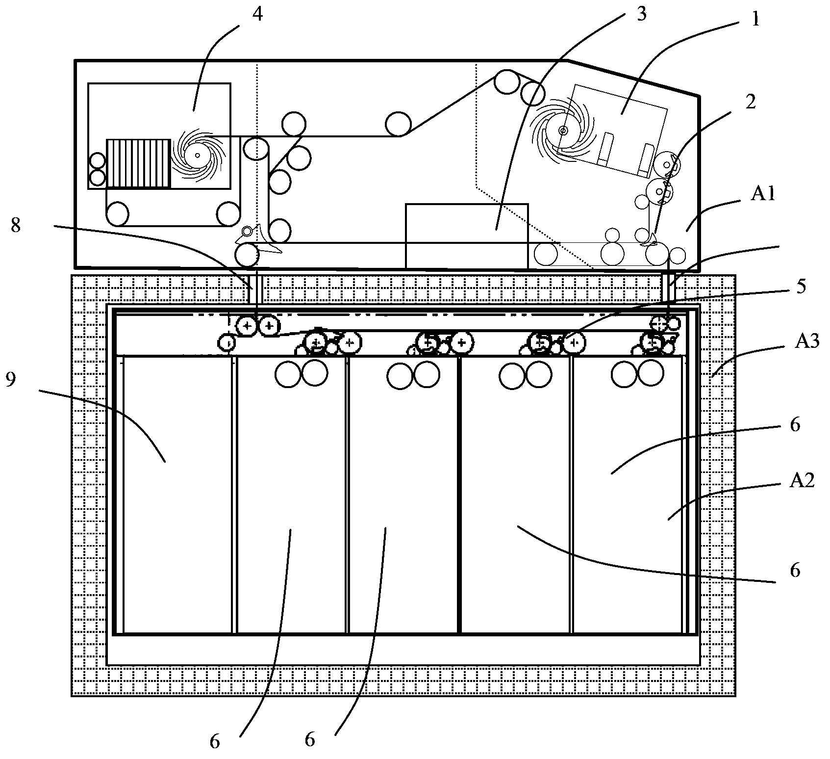 Financial self-service equipment and impeller type paper money separating device