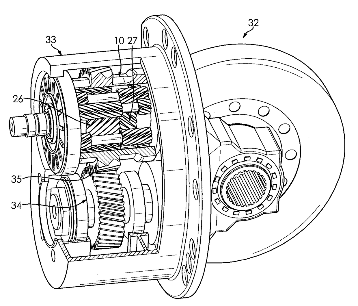 Limited slip inter-axle differential