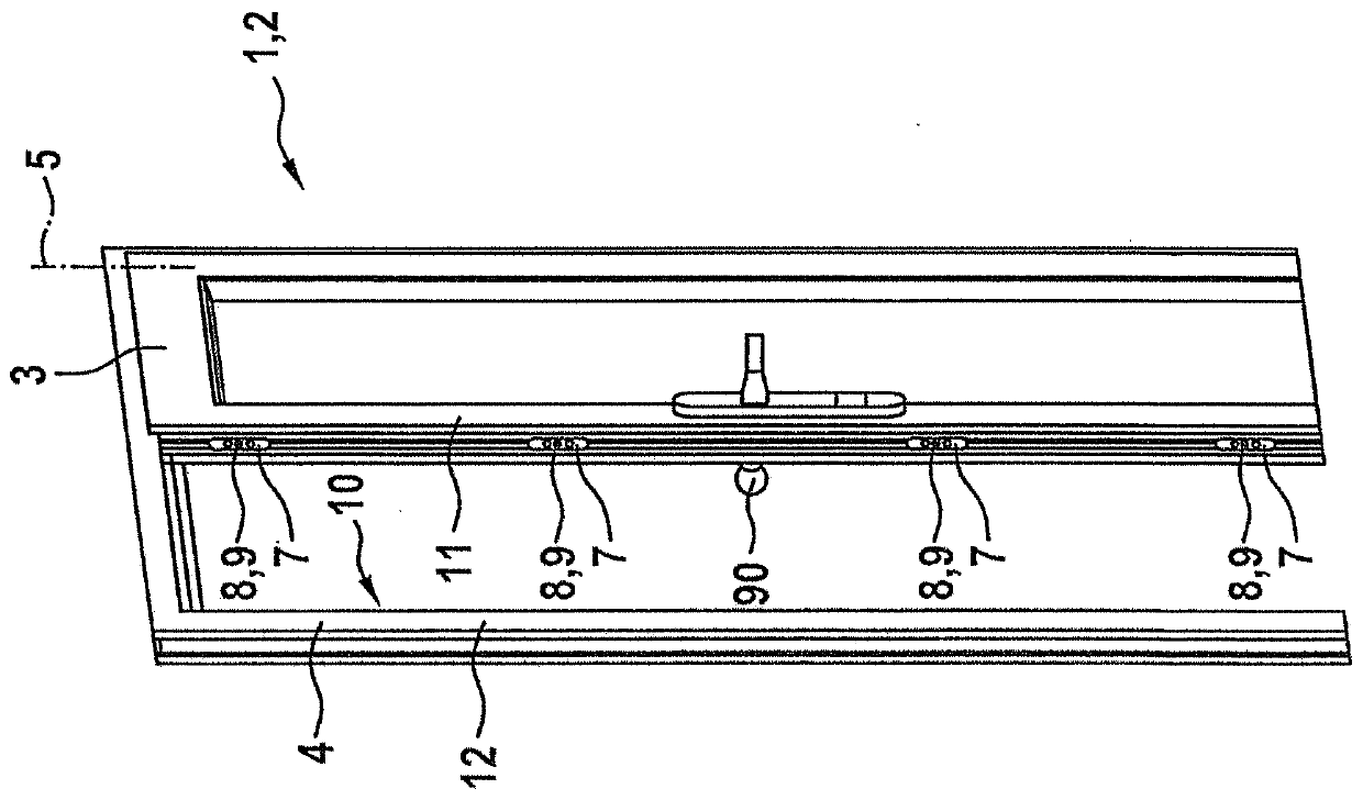 Lock for a closure element of a real estate property, and corresponding closure element