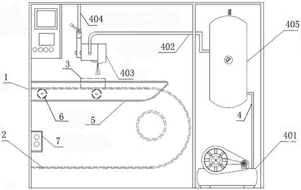 Irregular honeycomb ceramic carrier catalyst blowing and sweeping device for VOCs purification and use method of irregular honeycomb ceramic carrier catalyst blowing and sweeping device