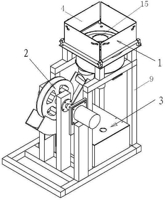 Single wheel type tennis ball pitching machine