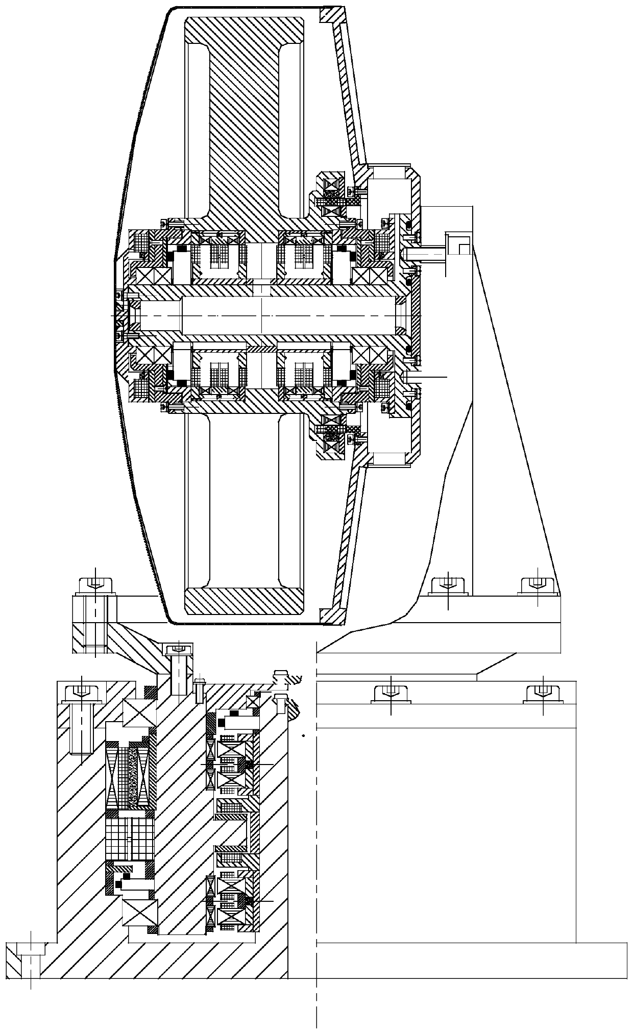 A magnetic levitation control moment gyro device