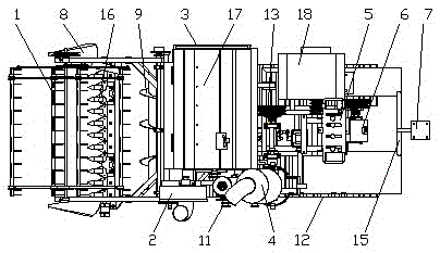 Crawler type small-sized combined harvester