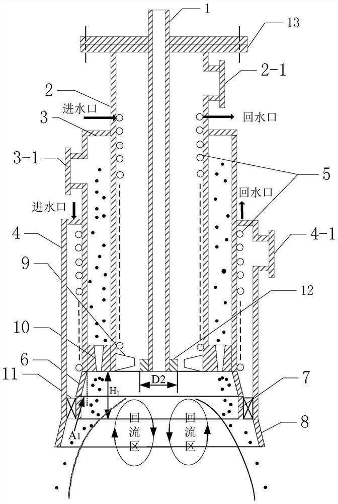 Swirl burner for burning high-temperature raw gas