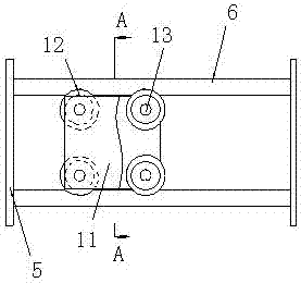 Movable cleaning device for burr of rectangular continuous casting slab