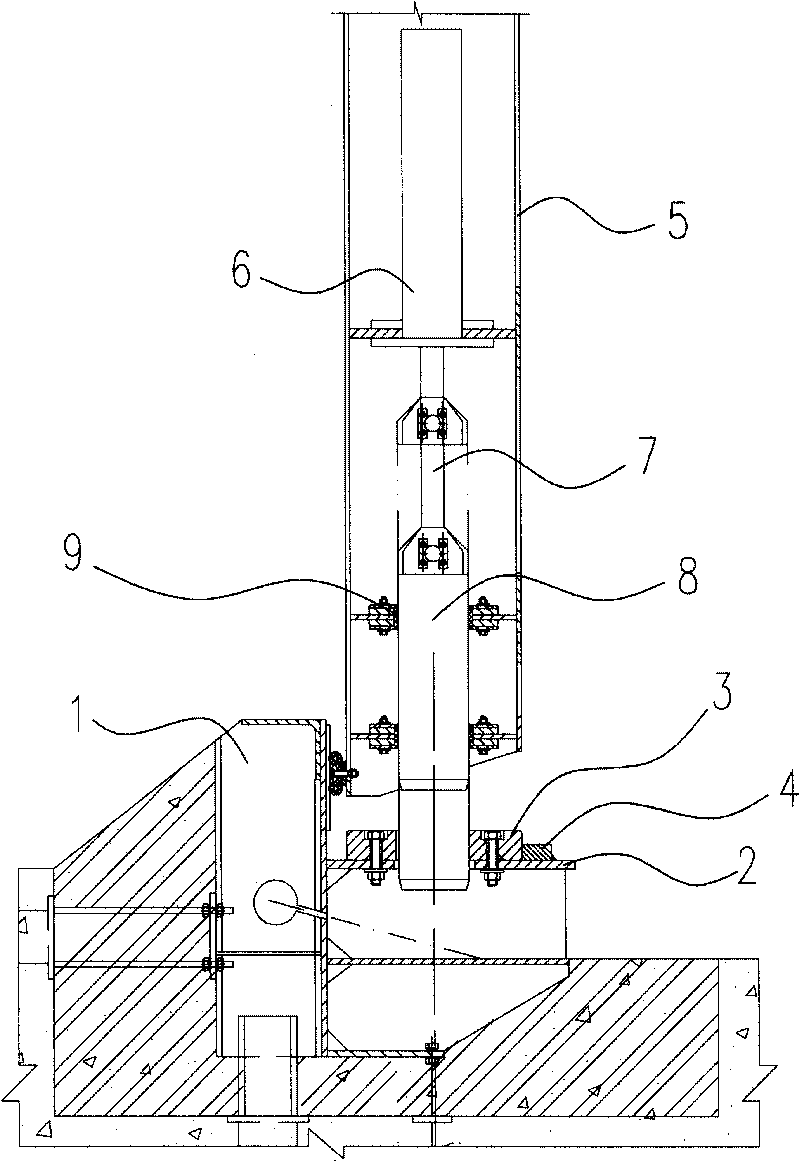 Underwater hydraulic axis-penetrating locking device