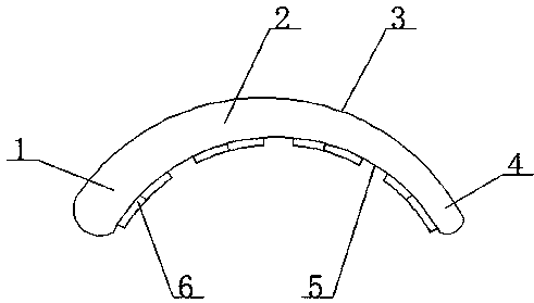 Notching-type automobile drum brake lining