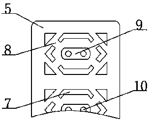 Notching-type automobile drum brake lining