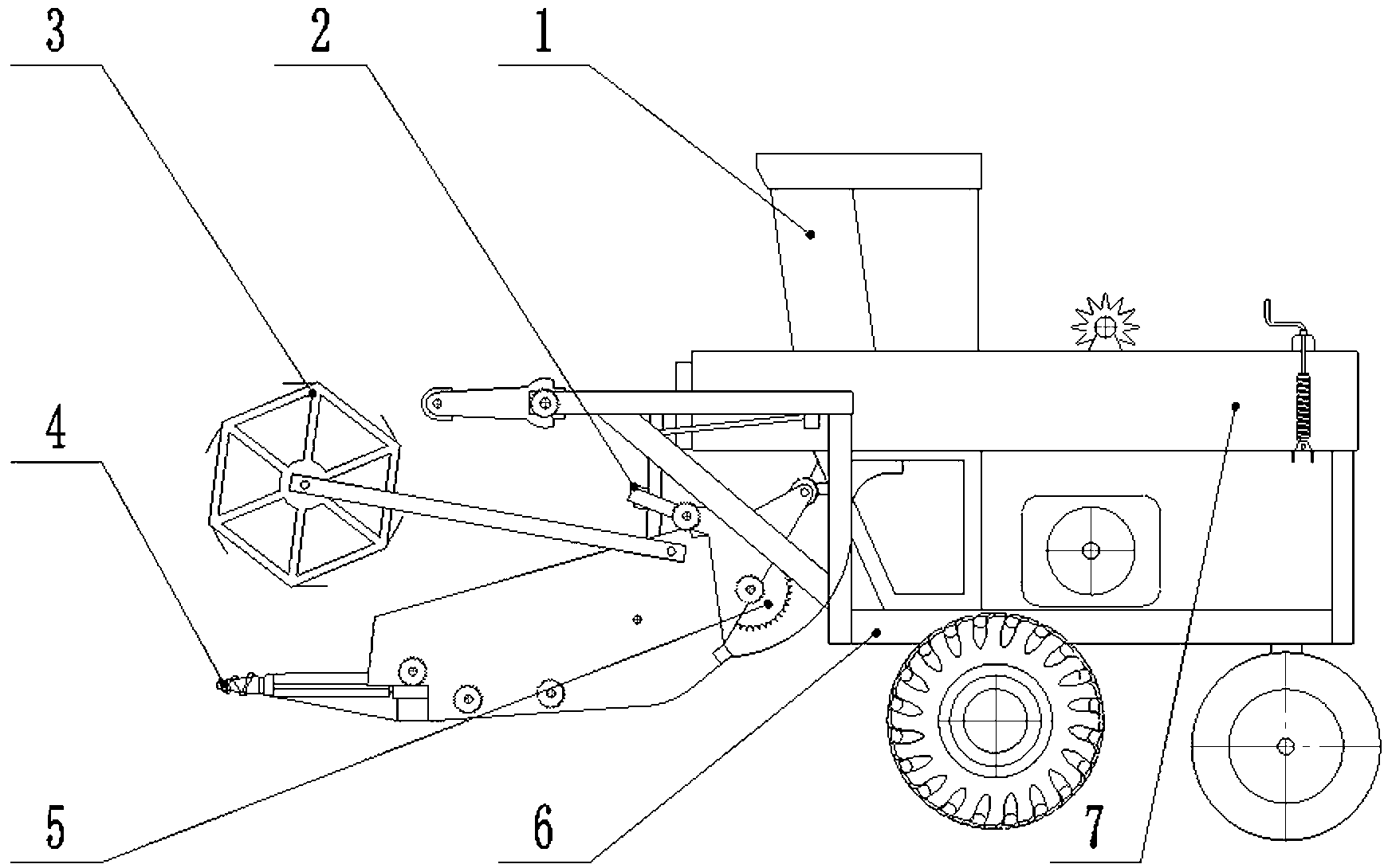 Bundling harvester for cotton firewood