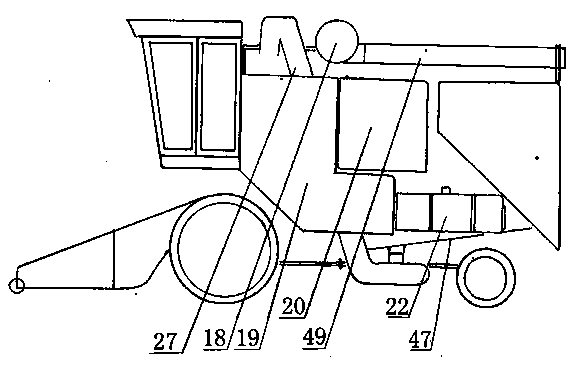 Self-propelled peanut combine harvester and peanut harvesting method