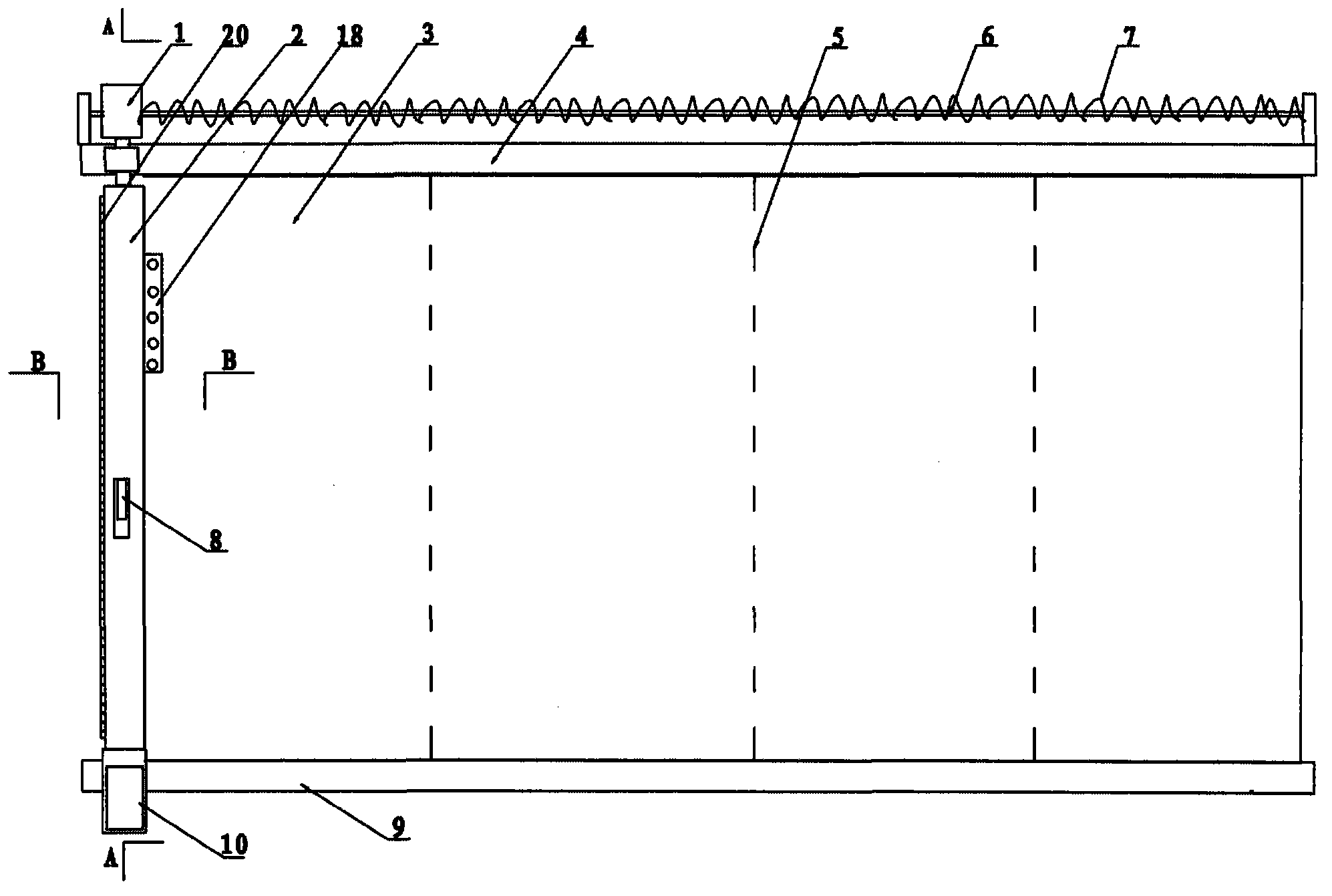 Blackboard with automatic dust collection eraser