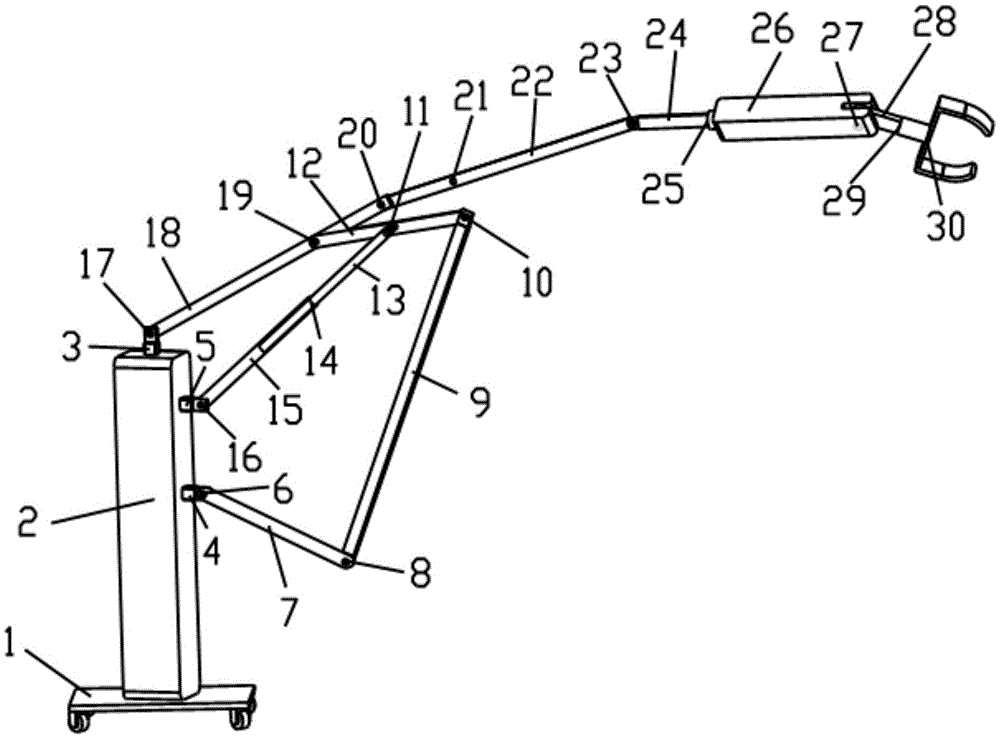 A wheeled mobile palletizing robot with controllable mechanism