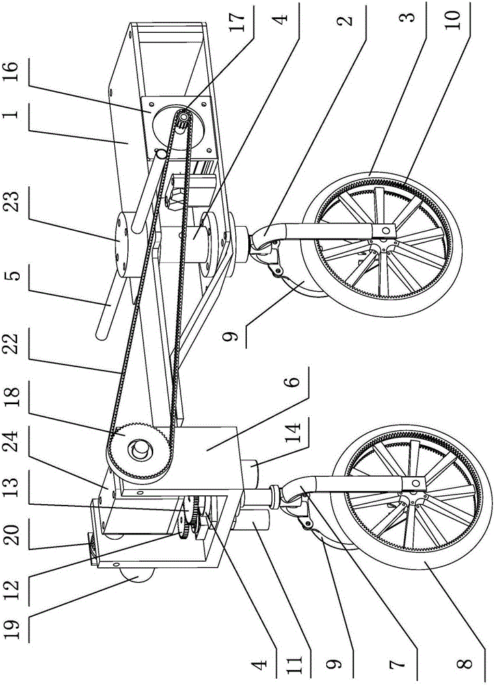 Bicycle robot capable of being converted into monocycle