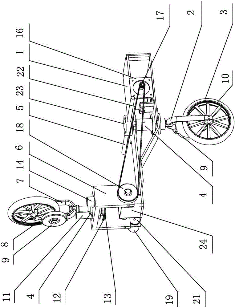 Bicycle robot capable of being converted into monocycle