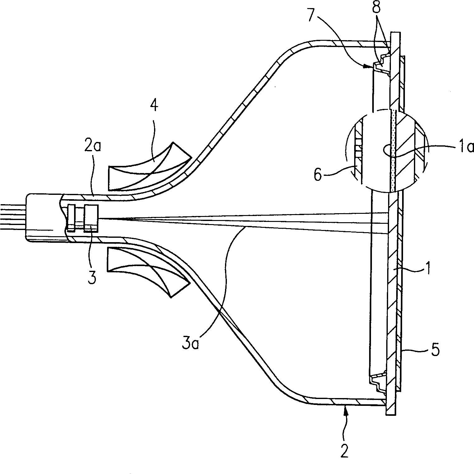 Panel-guide assembly in plain CRT