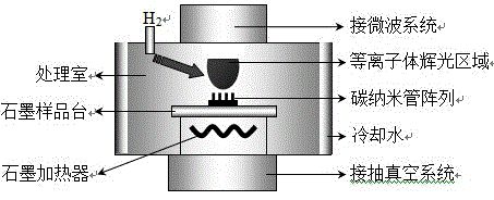 A method for improving the field emission performance of carbon nanotubes by microwave hydrogen plasma treatment